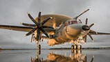 E-2D Advanced Hawkeye aircraft sitting on runway
