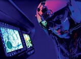 female pilot in digital environment