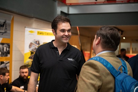 Two men talking at Northrop Grumman UK Hiring Event