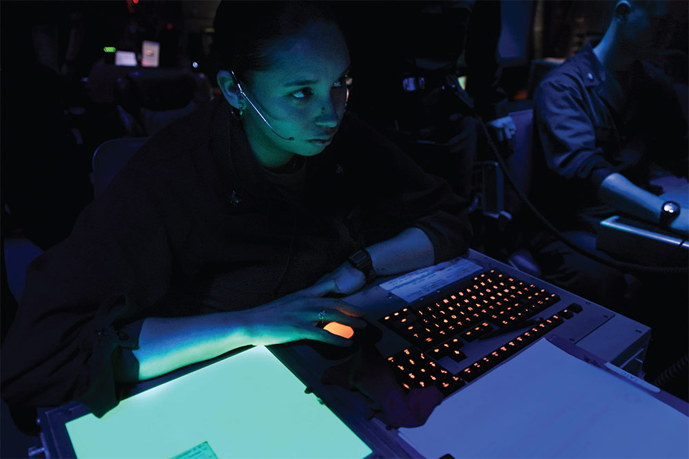 woman at keyboard