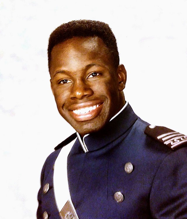 headshot of young black cadet smiling