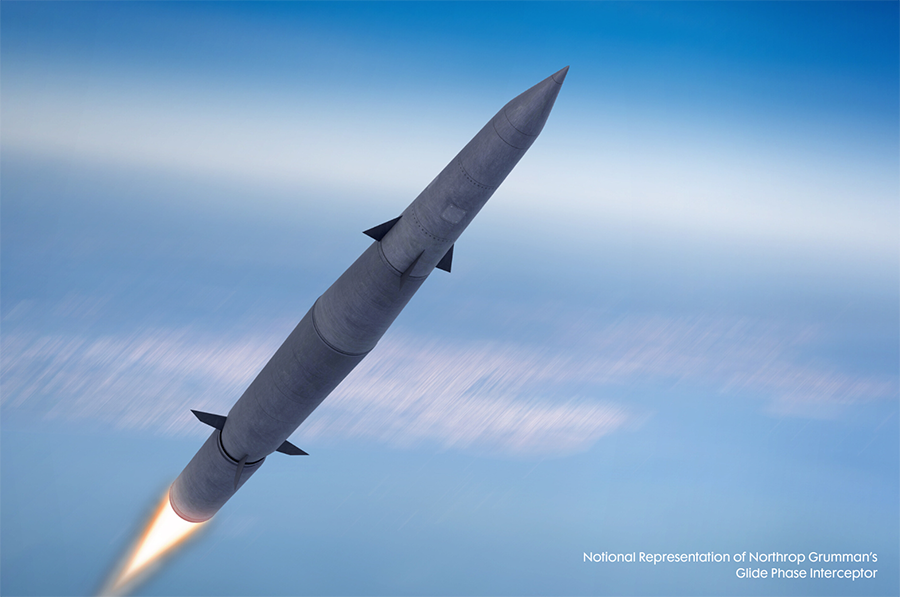 rendering of missile inflight