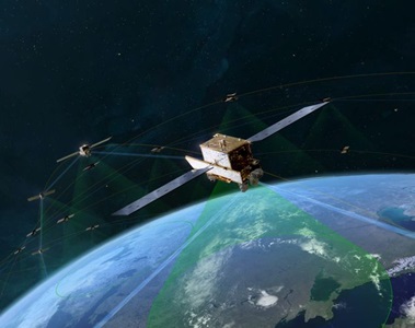 rendering of satellite systems in space