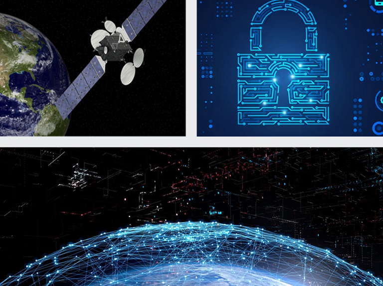 three panel space image