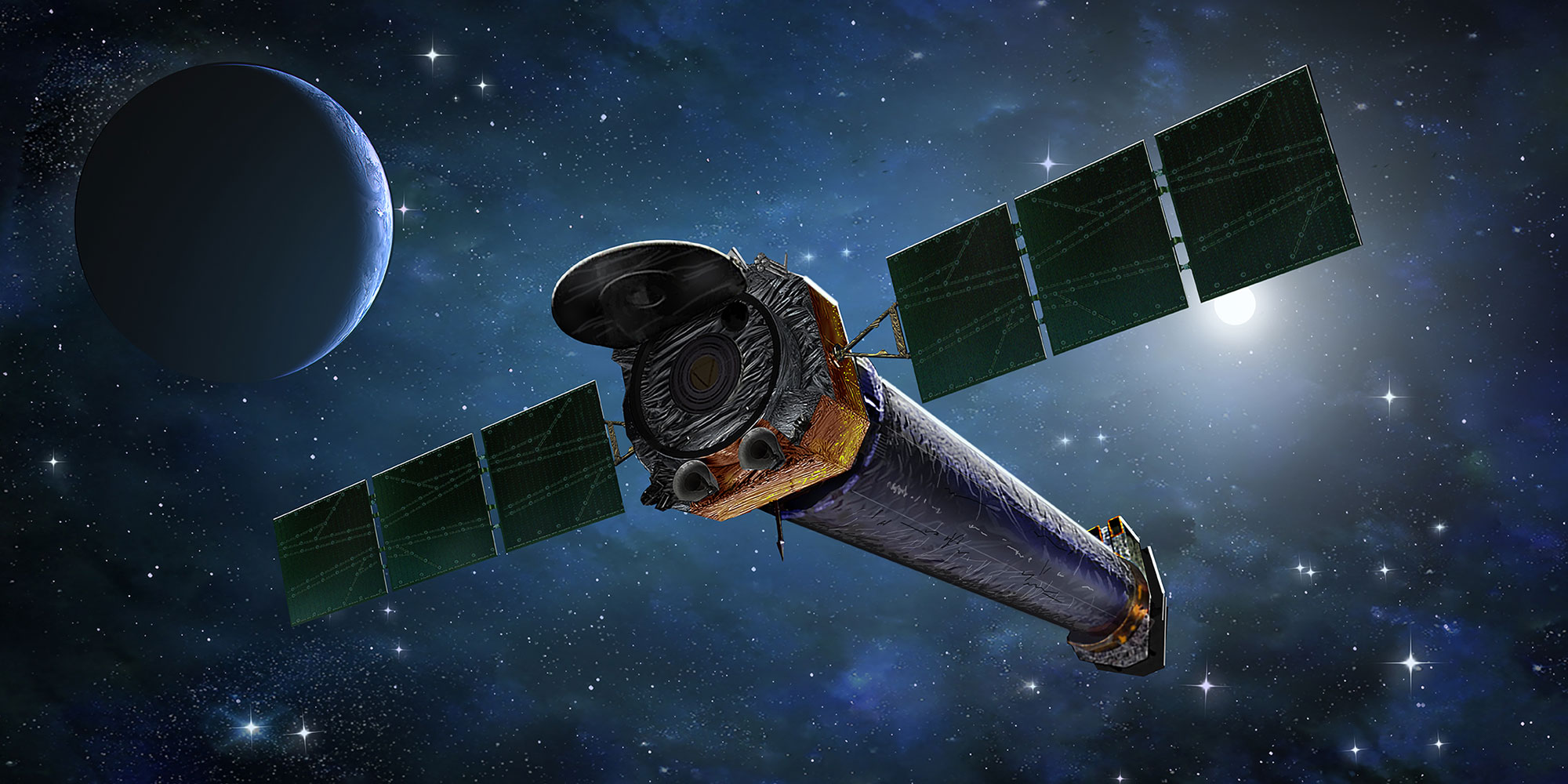 Chandra X-ray Observatory in Space