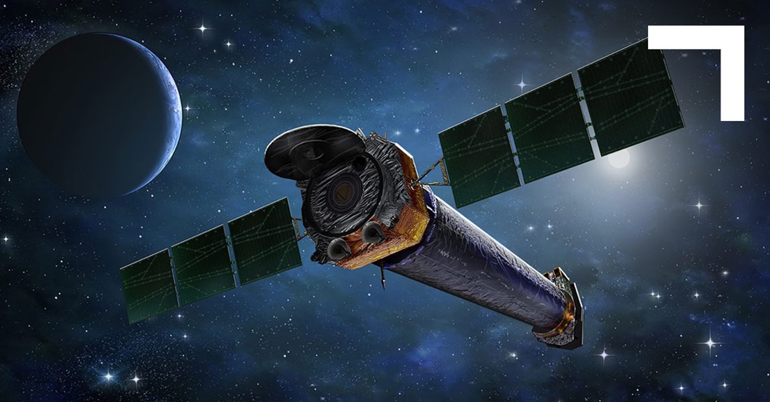 rendering of space telescope in deep space