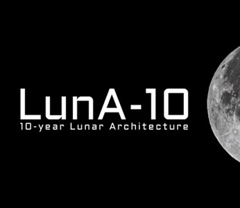 Luna-10 logo with moon