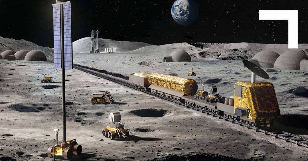 rendering of Lunar Railroad