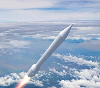 rendering of missile inflight