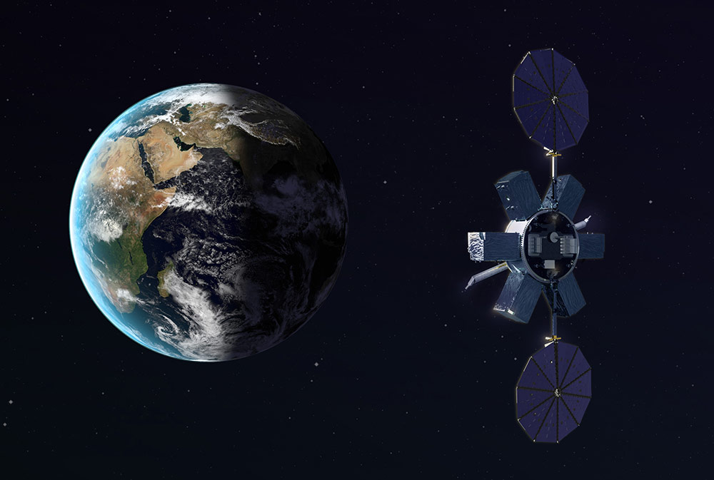 Protected Tactical SATCOM Rapid Prototype in space above earth