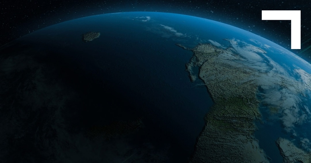 rendering of earth from space