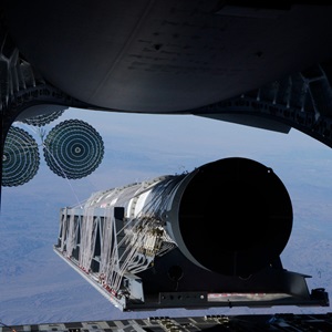 payload delivery off back of military transport aircraft