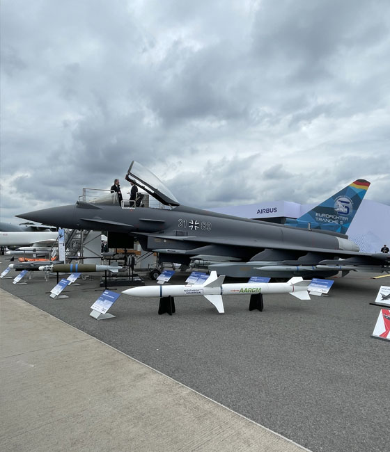 Military fighter on tarmac