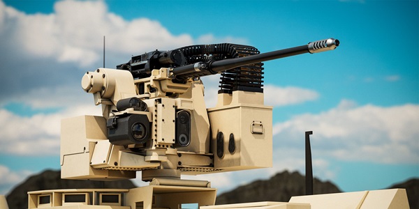 Bushmaster chain gun on tank