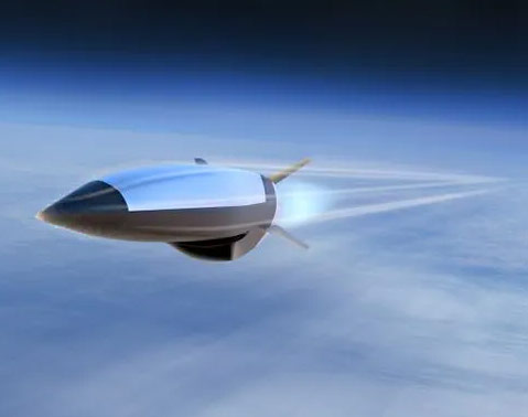 Hypersonic missile soars above clouds