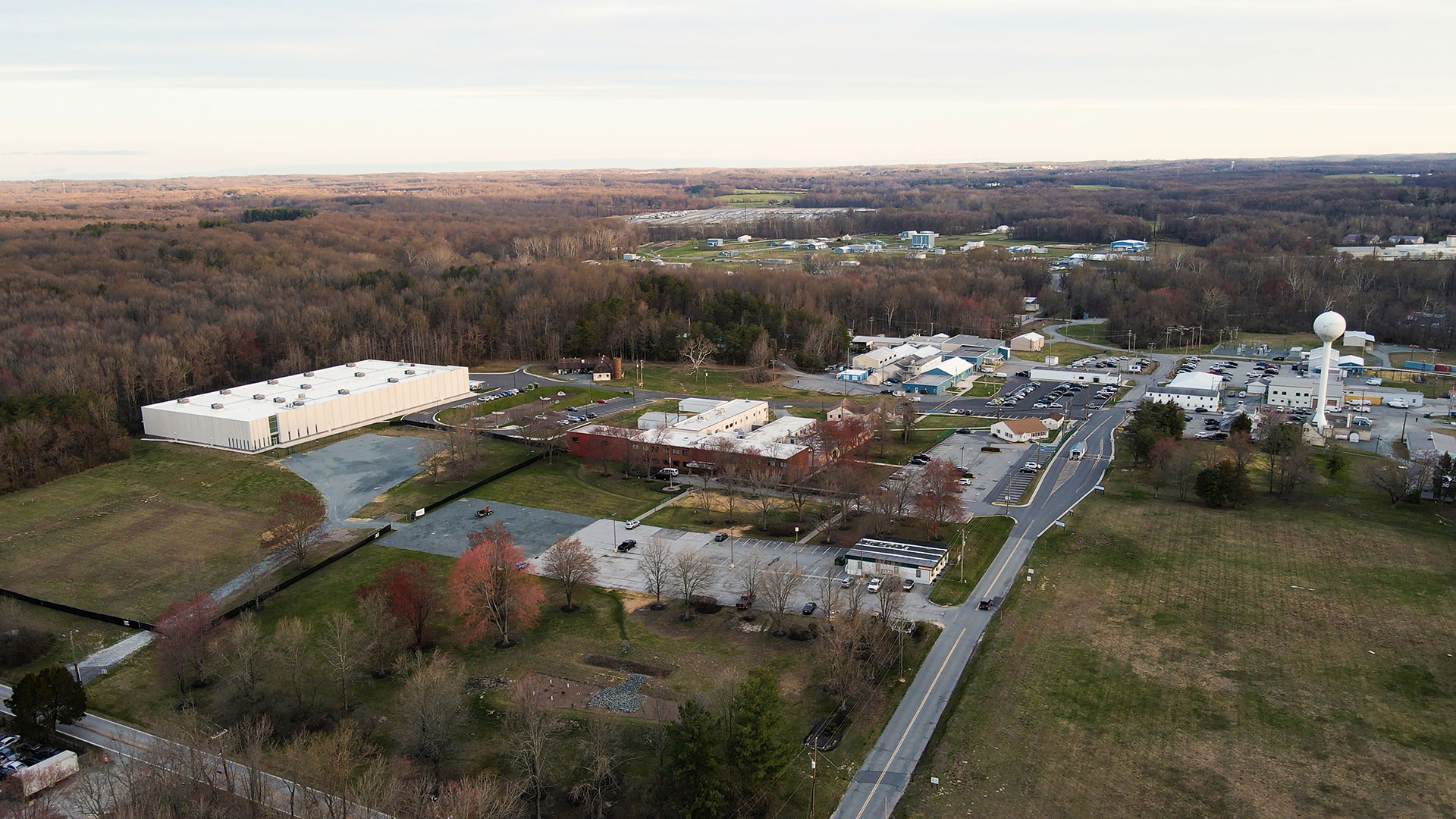 aerial view of buildings in Elkton Maryland