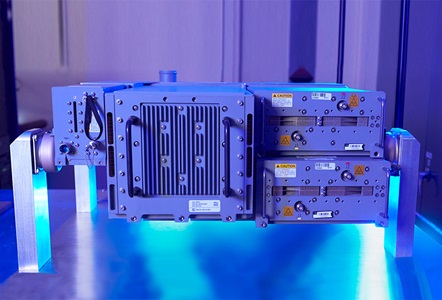electronic warfare suite displayed in lab