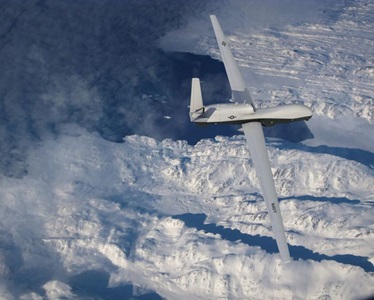 aircraft flying over the artic