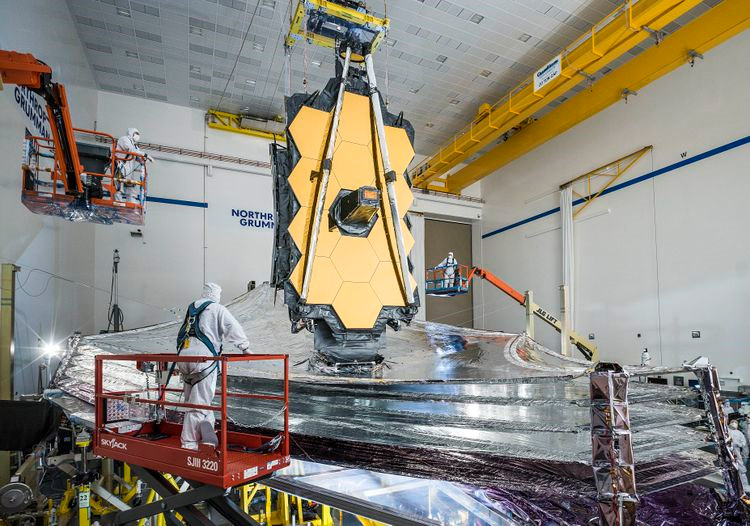 spacecraft in cleanroom