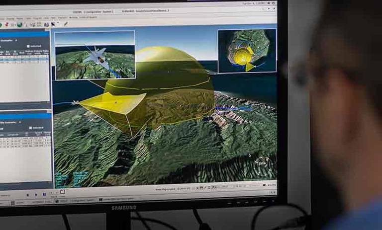 Combat Electromagnetic Environment Simulator (CEESIM) computer monitor
