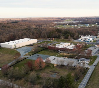 Aerial shot of production facilities