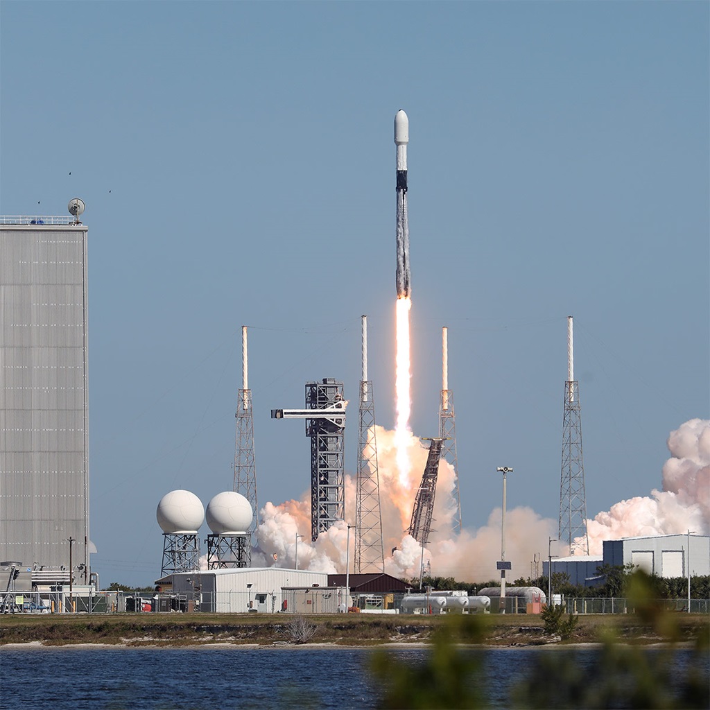 rocket launching in daylight