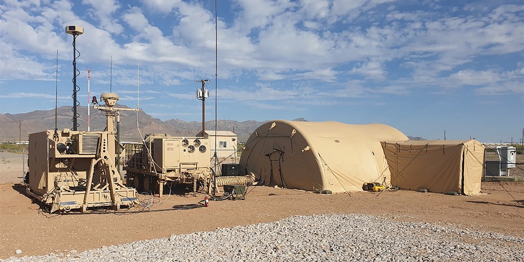 Integrated Battle Command System (IBCS) equipment at White Sands Missile Range, New Mexico