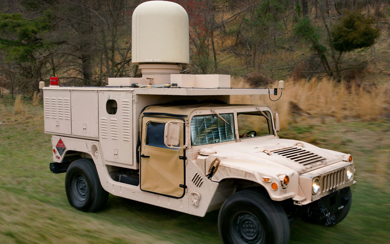 Highly Adaptable Multi-Mission Radar mounted on military truck