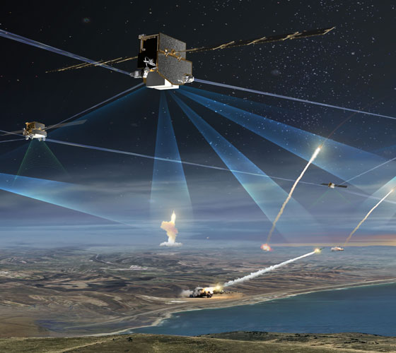 rendering of missile defense