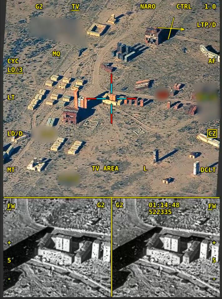 LITENING’s view of colorful shipping containers on testing range