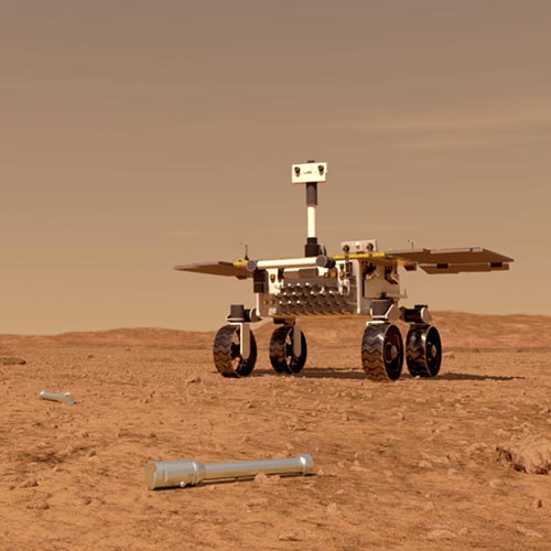 NASA's 2020 Perseverance Mars Fetch Rover Approaching Sample Tubes NASA's Mars Rover