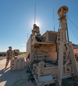 IBCS - A Northrop Grumman-produced Engagement Operations Center soldiers setting up engagement operations center