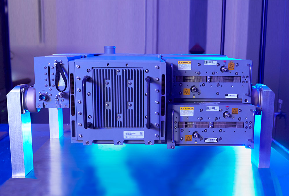 electronic warfare suite displayed in lab