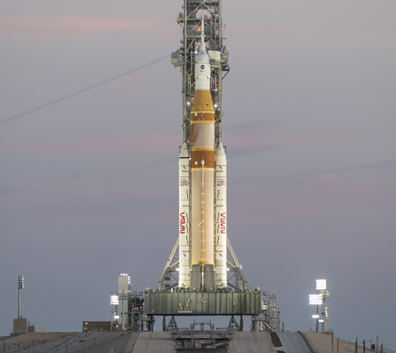 Artemis II on launchpad