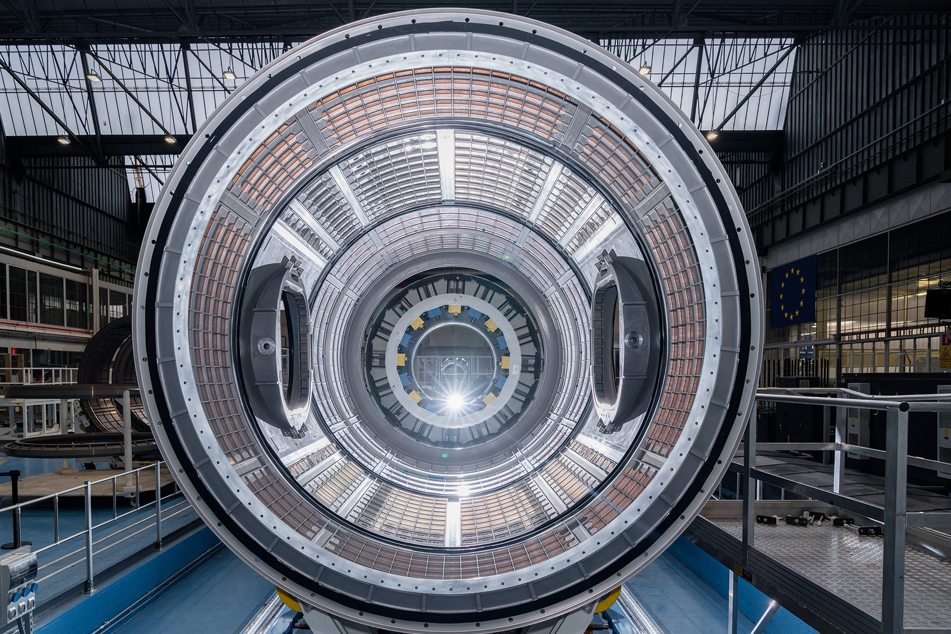 HALO spacecraft in production facility