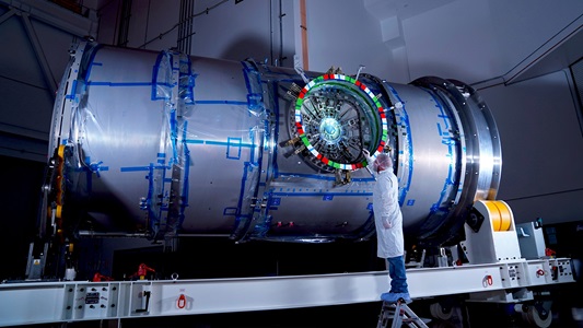 HALO spacecraft in manufacturing facility