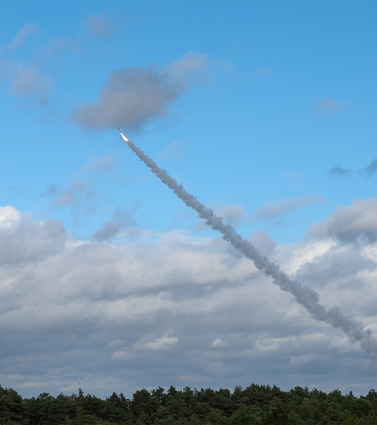 missile in the sky