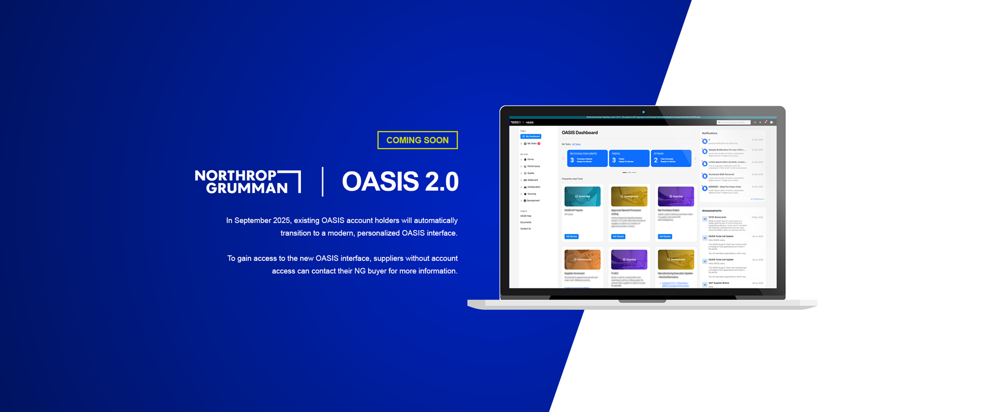 OASIS 2.0 Coming 