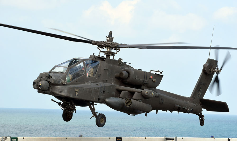 military black hawk helicopter in air