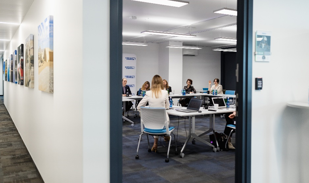 women in conference room