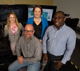 Goup of smiling people.