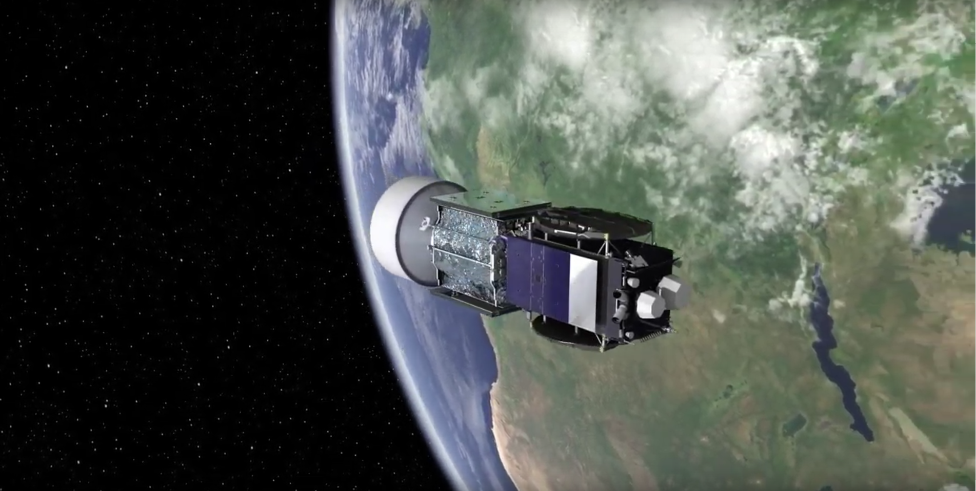 Satellite above earth