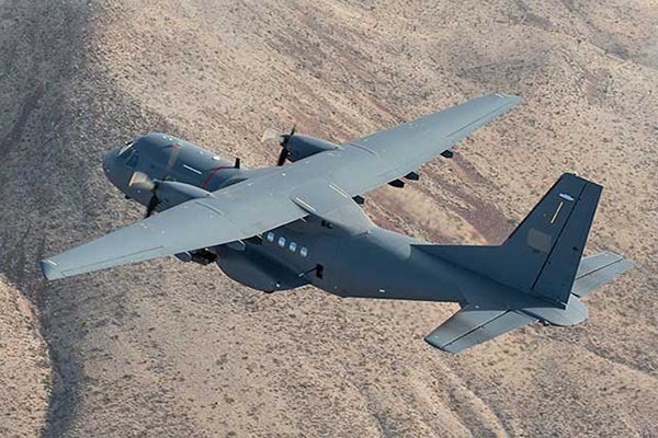 AC-235 aircraft flying