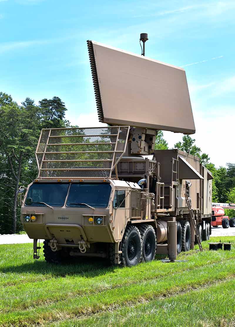 AN/TPS-78 Advanced Capability (ADCAP) & ADCAP Multi-Mode Radar (MMR) long-range radar mounted on vehicle
