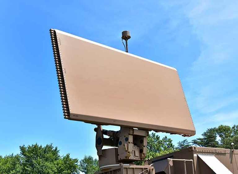 AN/TPS-78 Advanced Capability (ADCAP) & ADCAP Multi-Mode Radar (MMR) long-range radar mounted on vehicle