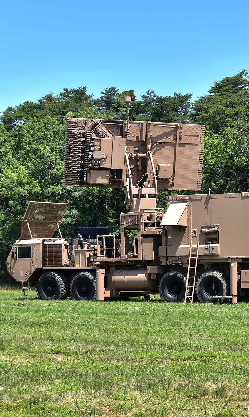 AN/TPS-78 Advanced Capability (ADCAP) & ADCAP Multi-Mode Radar (MMR) long-range radar mounted on vehicle