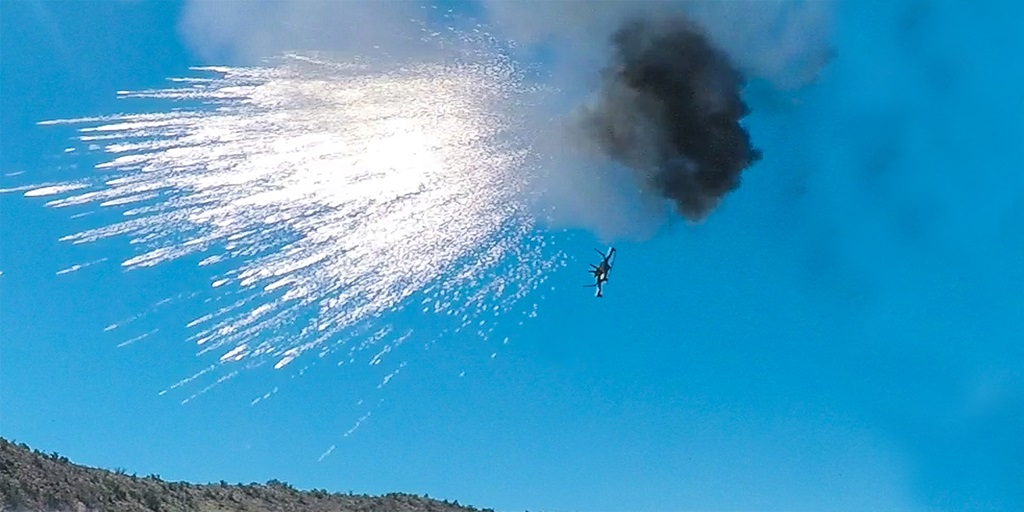 drone being shot out of the sky