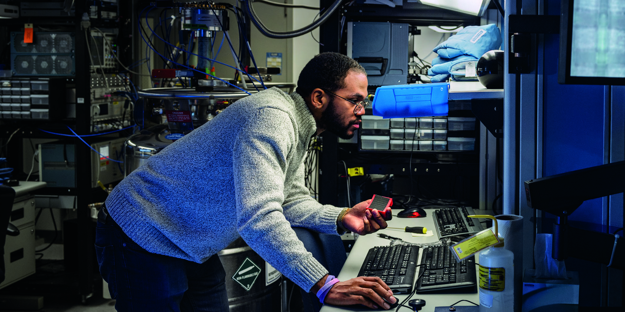 man working in a lab