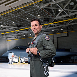 airman in hangar