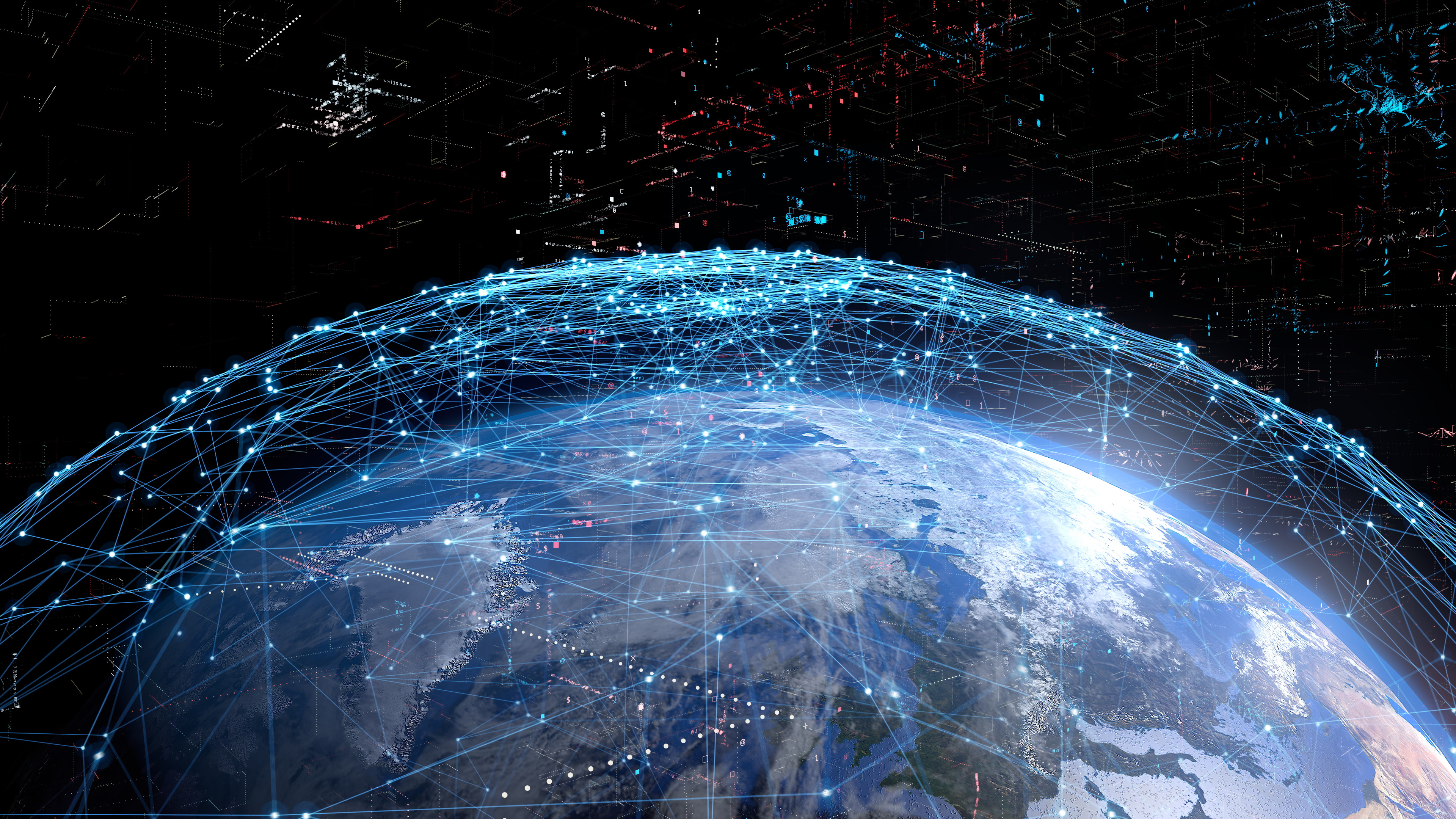 Global communication network concept. globe